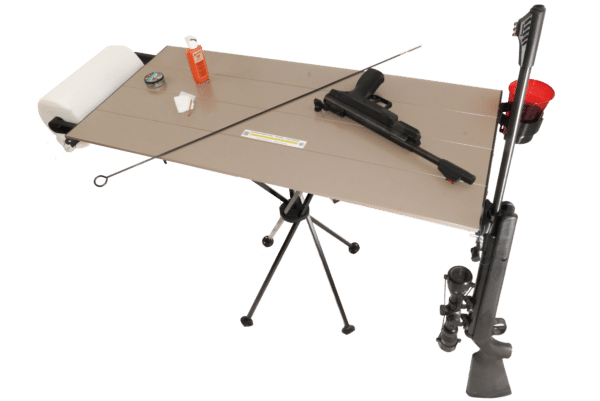 Using TakTable to clean pellet guns - high angle