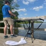 TakTable set up as a fishing table